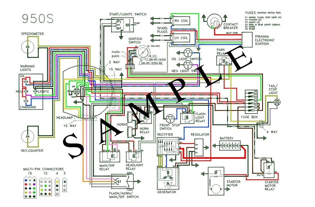 A3 Colour laminated wiring diagrams Members