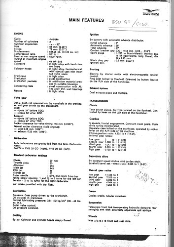 850GT specification