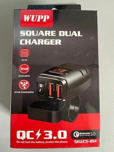Dual Waterproof USB Port Motorbike Motorcycle Charger Socket Black Power Adapter